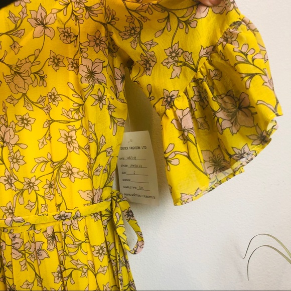 Avec Le Filles Yellow Floral Dress - Picture 5 of 11